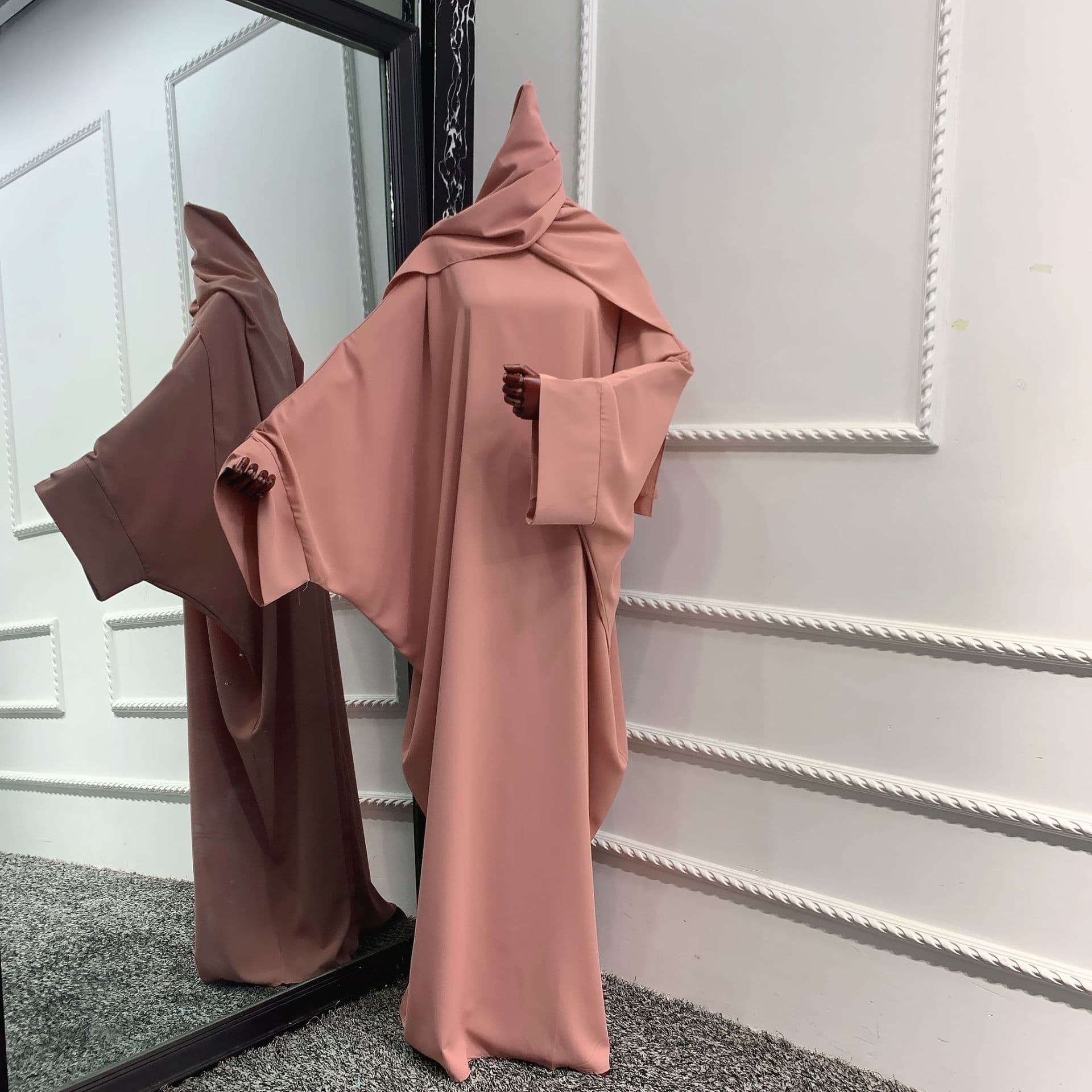 image-Loriya A-Line Robe Dress LR468 with Headscarf