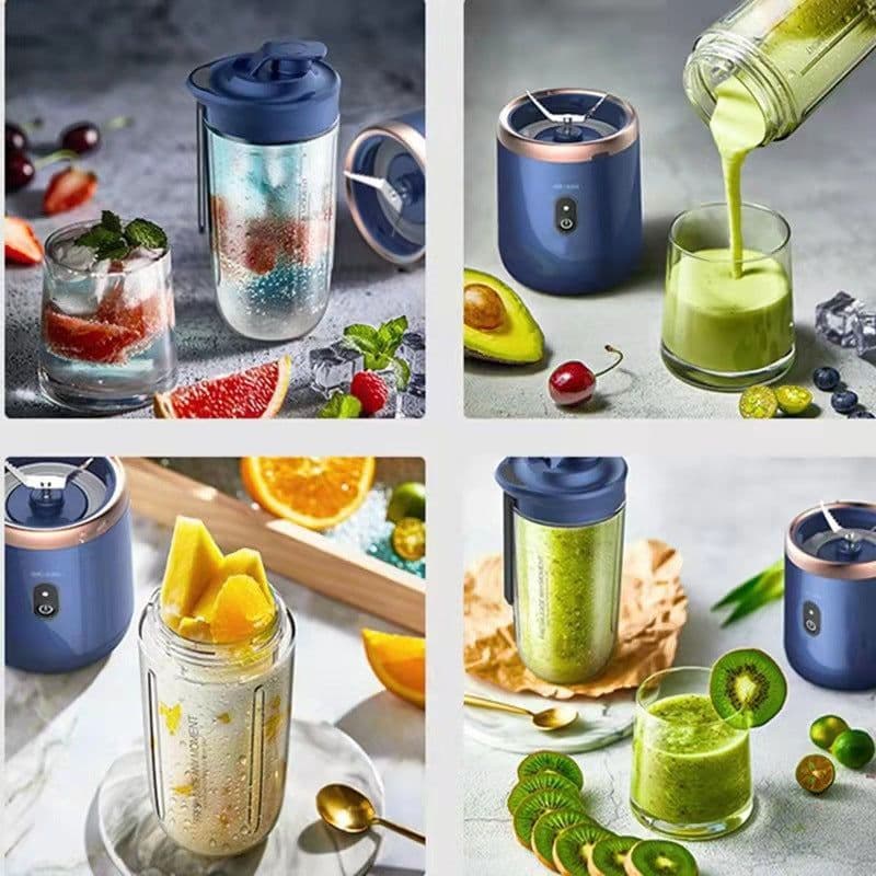 image-Chigo Portable Juicer Cup 200W 6-Blade 400mL