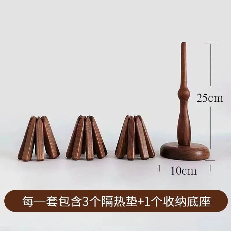 image-Black Walnut Wood Insulation Pad Square
