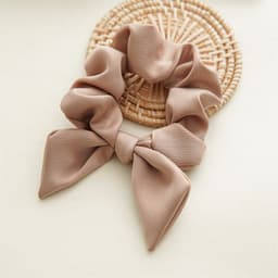 image-Simple Bow Tie Hair Tie Elastic Fabric