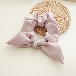 image-Simple Bow Tie Hair Tie Elastic Fabric
