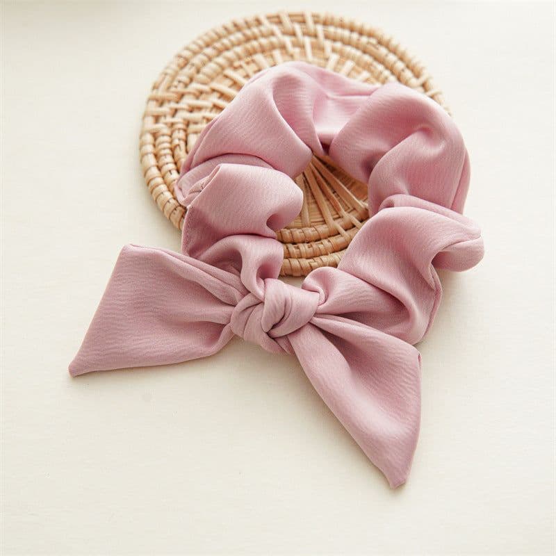 image-Simple Bow Tie Hair Tie Elastic Fabric