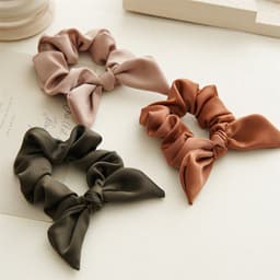 image-Simple Bow Tie Hair Tie Elastic Fabric