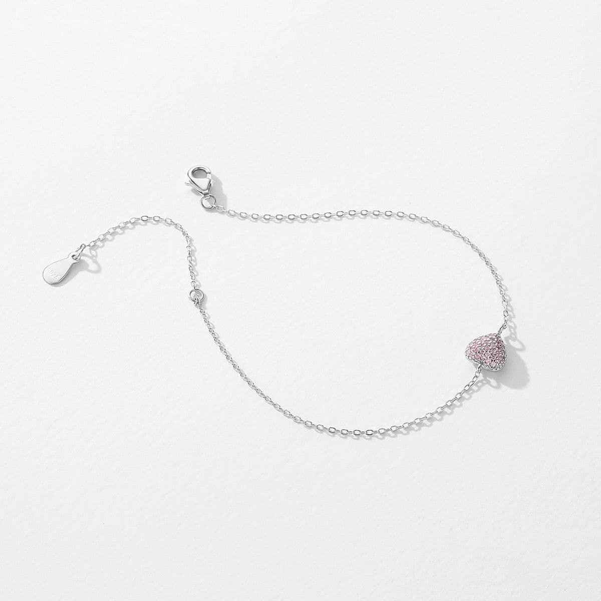 image-Mo Dian Sweet S925 Sterling Silver Diamond Bracelet