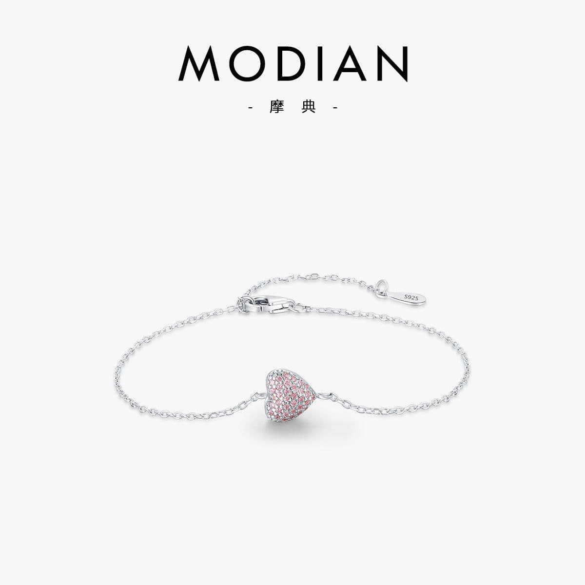 image-Mo Dian Sweet S925 Sterling Silver Diamond Bracelet