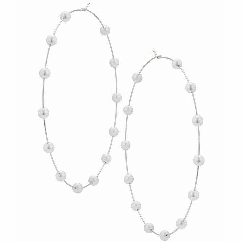 image-Cross-Border Pearl C-Shaped Earrings for Women