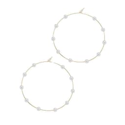 image-Cross-Border Pearl C-Shaped Earrings for Women