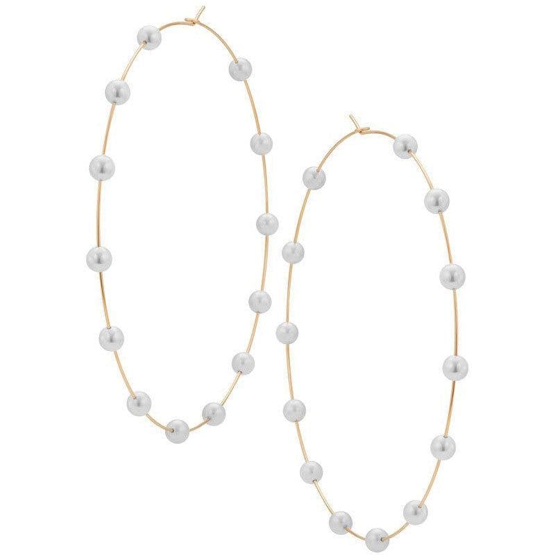 image-Cross-Border Pearl C-Shaped Earrings for Women