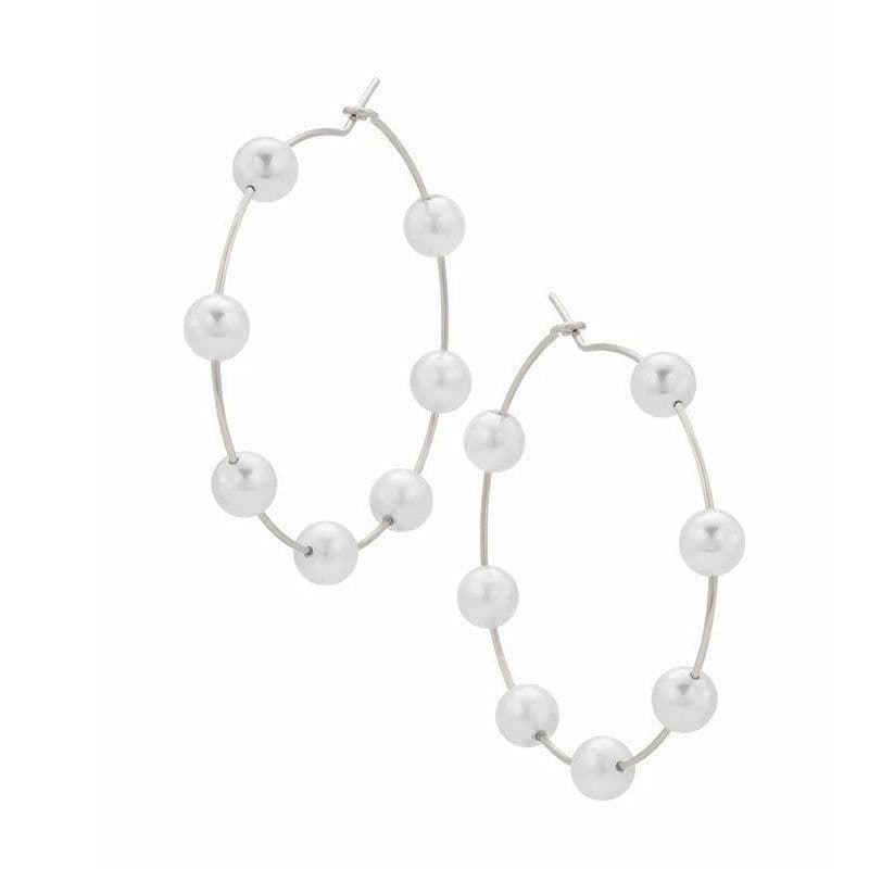 image-Cross-Border Pearl C-Shaped Earrings for Women