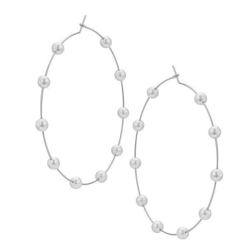 image-Cross-Border Pearl C-Shaped Earrings for Women