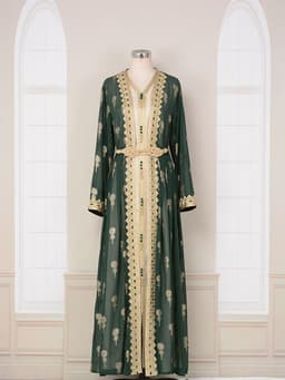 image-MT029 Arab Embroidered Cardigan Vest Two-Piece Dress