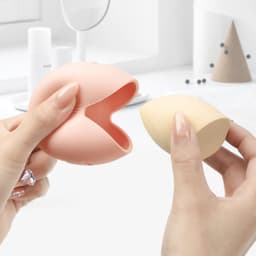image-Beauty Egg Silicone Storage Bag - Black