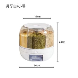 image-Rice Bucket Divided Rotating Grain Storage Box