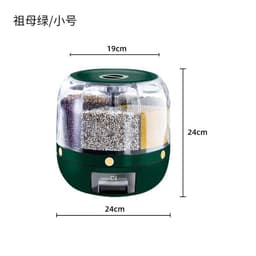 image-Rice Bucket Divided Rotating Grain Storage Box