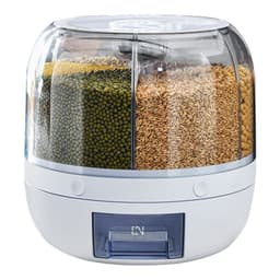 image-Rice Bucket Divided Rotating Grain Storage Box