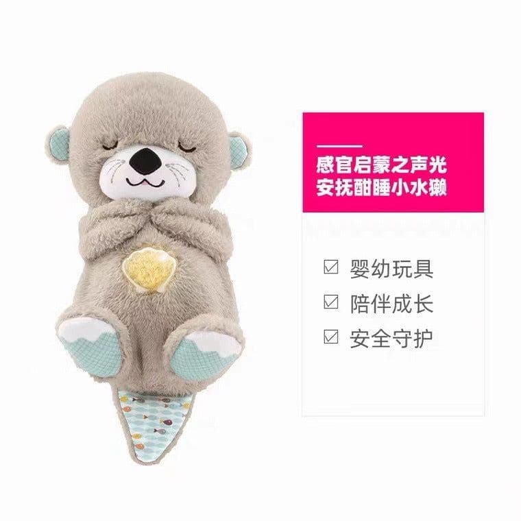 image-Breathing Otter Plush Doll with Light and Sound