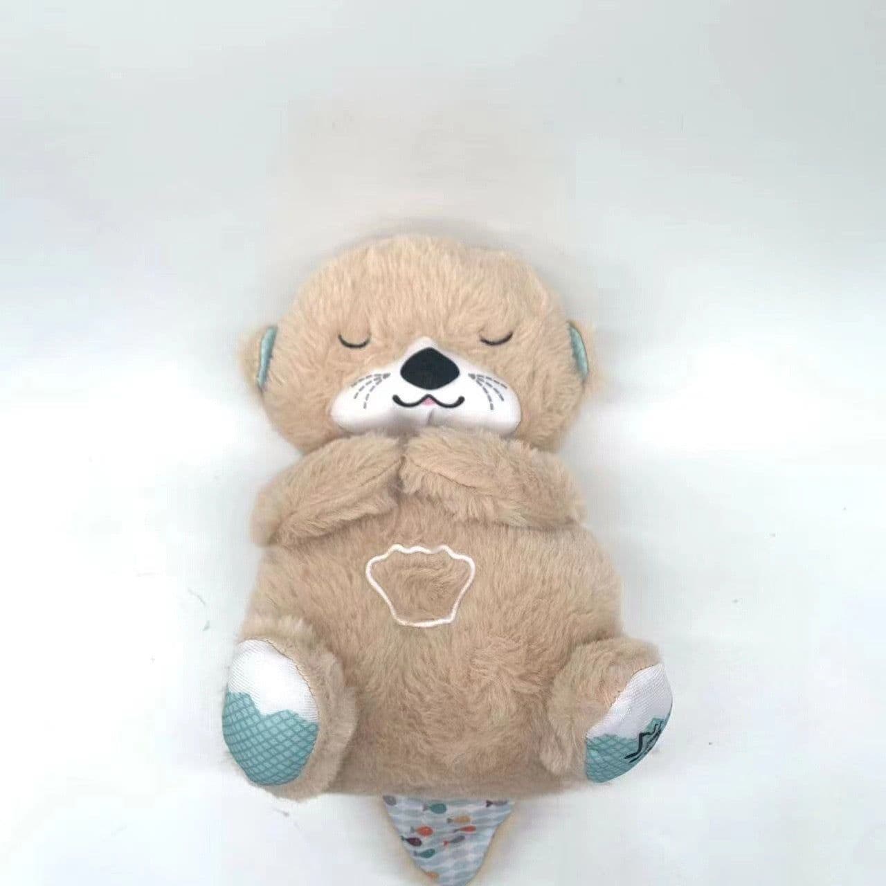 image-Breathing Otter Plush Doll with Light and Sound