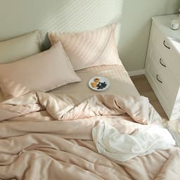 image-60-Count Tencel Four-Piece Bedding Set, Ice Silk Sheets