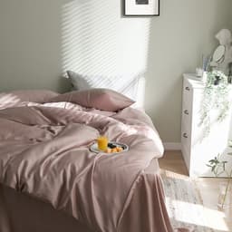 image-60-Count Tencel Four-Piece Bedding Set, Ice Silk Sheets