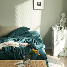 image-60-Count Tencel Four-Piece Bedding Set, Ice Silk Sheets