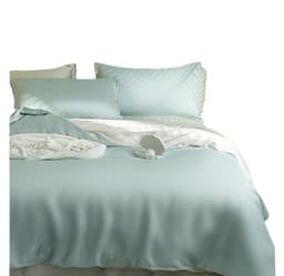 image-60-Count Tencel Four-Piece Bedding Set, Ice Silk Sheets