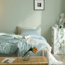 image-60-Count Tencel Four-Piece Bedding Set, Ice Silk Sheets