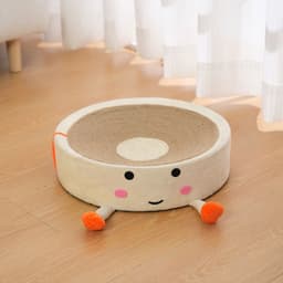 image-Sisal Cat Scratching Board, Round Basin Design