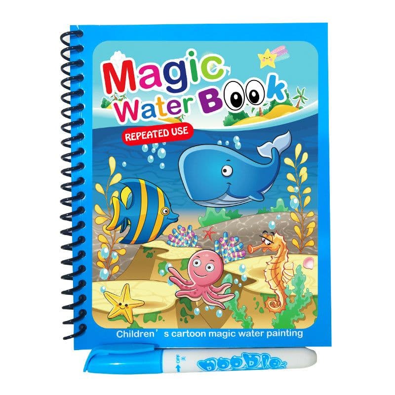 image-Children's Water Painting Book, Reusable Coloring, Ages 4-6