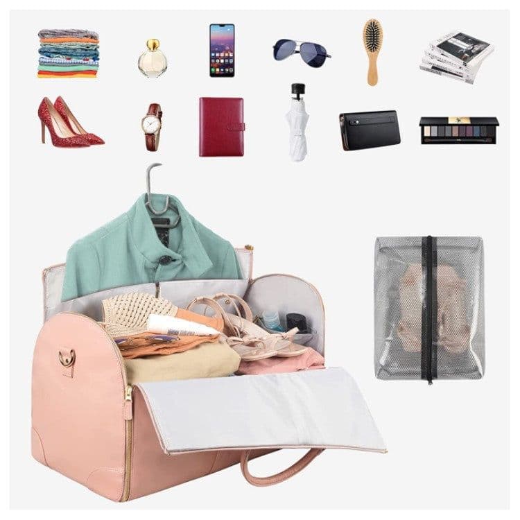 image-Foldable Travel Luggage Bag 36-55L Polyester