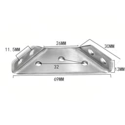 image-Stainless Steel 90° Angle Bracket Right Angle Fastener