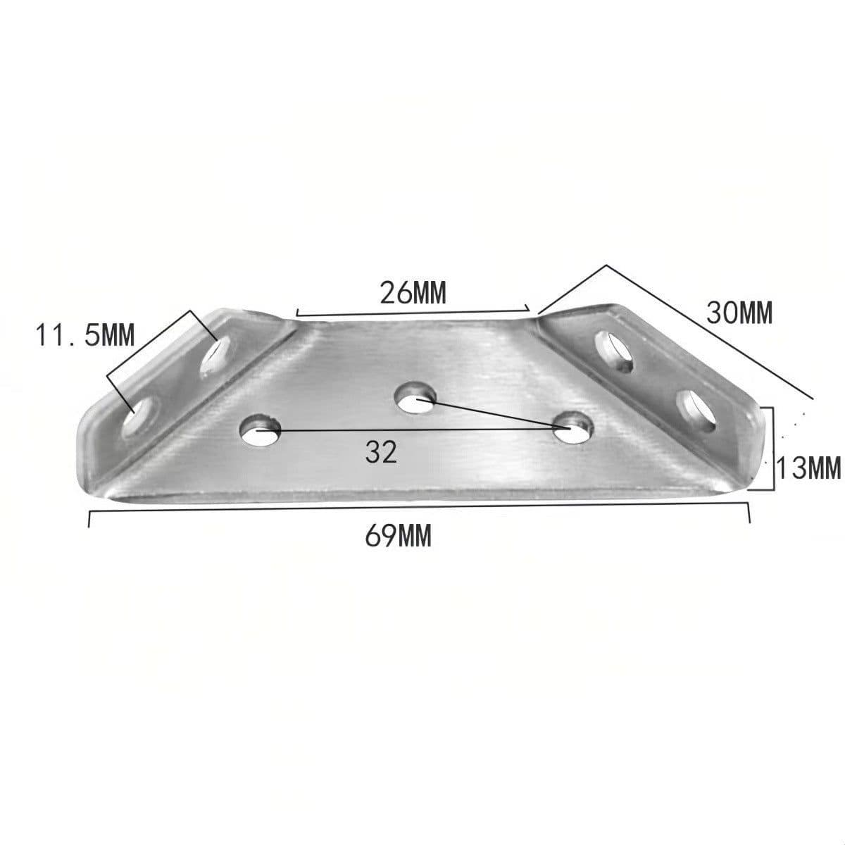 image-Stainless Steel 90° Angle Bracket Right Angle Fastener