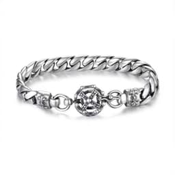 image-Cuban Bracelet King Crown Retro Copper Unisex