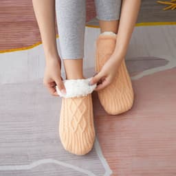 image-Floor Socks Slippers Women's Thick Velvet Thermal