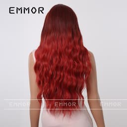 image-Emmor Gradient Red Long Curly Wig LC2043 28"