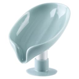 image-Soap Rack with Suction Cup, Space Gray PVC