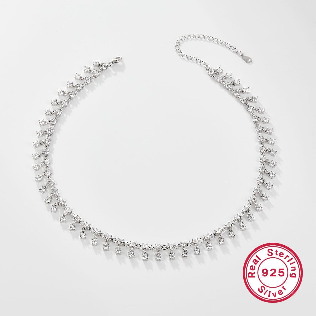 image-PerfectPlus 925 Silver Zircon Ball Bead Necklace