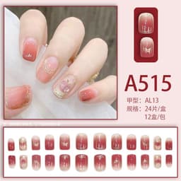 image-Fake Nails Candy Pattern Blush