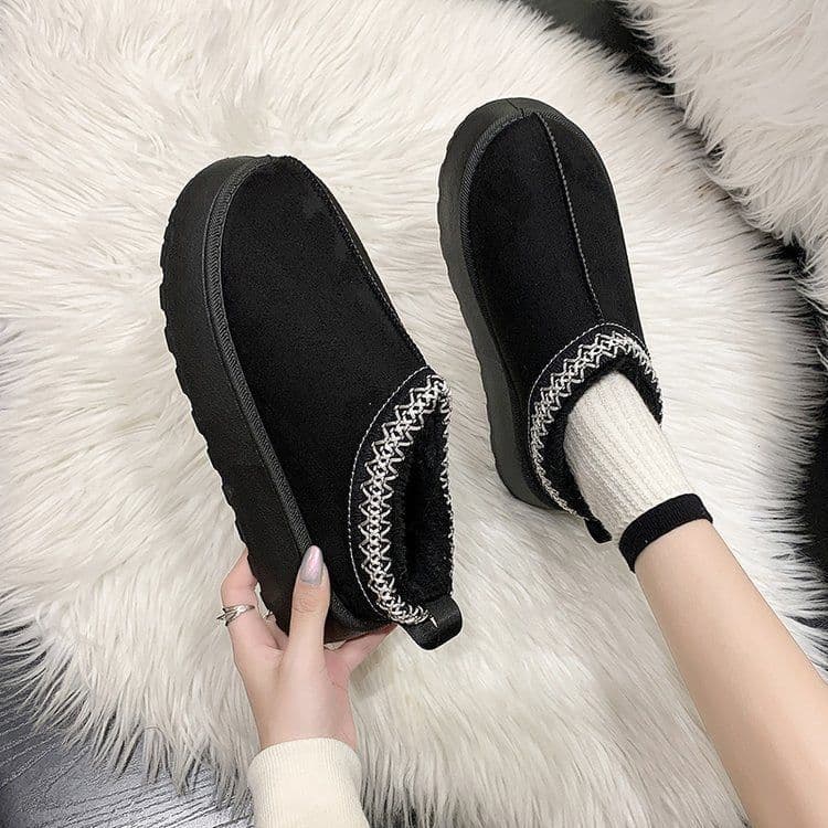 image-Women's Snow Boots Camel Sponge Cake Heel Short Barrel