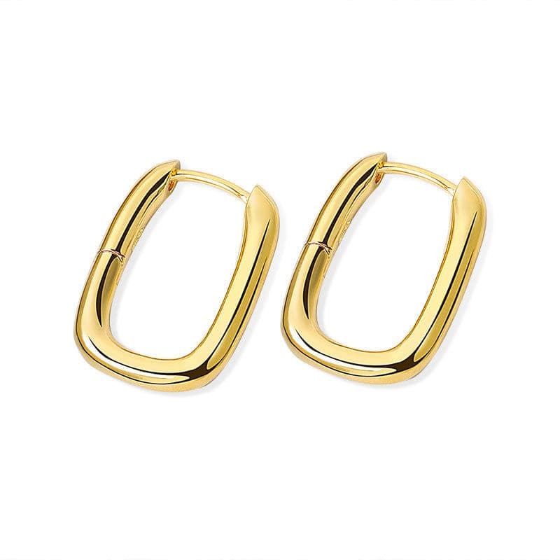 image-Rose Gold Geometric Circle Earrings ED176