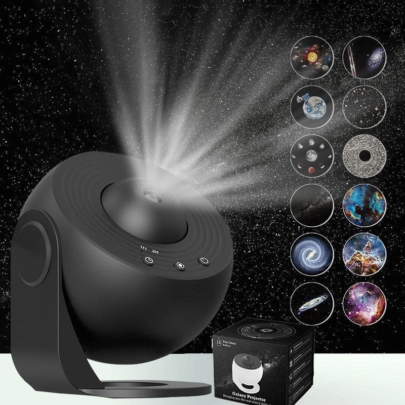 image-Globe Galaxy Starry Sky Lamp Projector, 12 Films