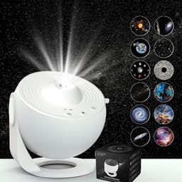 image-Globe Galaxy Starry Sky Lamp Projector, 12 Films