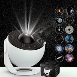 image-Globe Galaxy Starry Sky Lamp Projector, 12 Films
