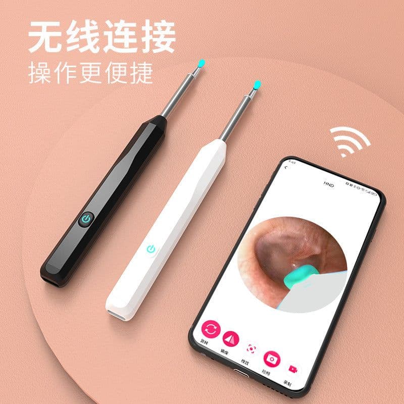 image-HJIEW NE6 Wireless Ear Pick Endoscope with Magnification