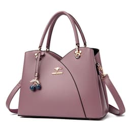 image-Women's Soft Leather Crossbody Bag Purple