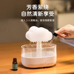 image-Vissko Raindrop Aromatherapy Humidifier USB Night Light