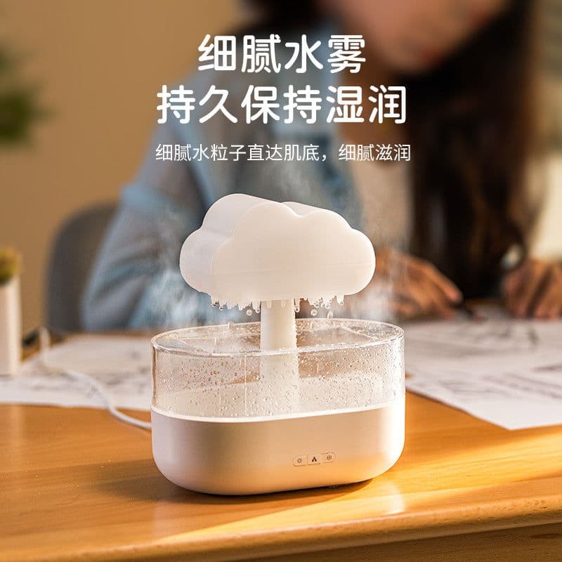 image-Vissko Raindrop Aromatherapy Humidifier USB Night Light
