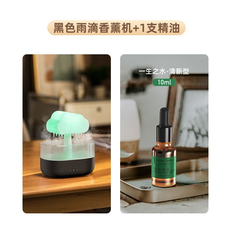 image-Vissko Raindrop Aromatherapy Humidifier USB Night Light