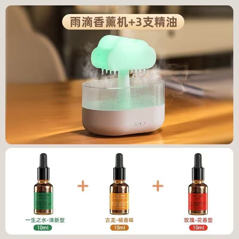 image-Vissko Raindrop Aromatherapy Humidifier USB Night Light