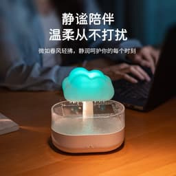 image-Vissko Raindrop Aromatherapy Humidifier USB Night Light