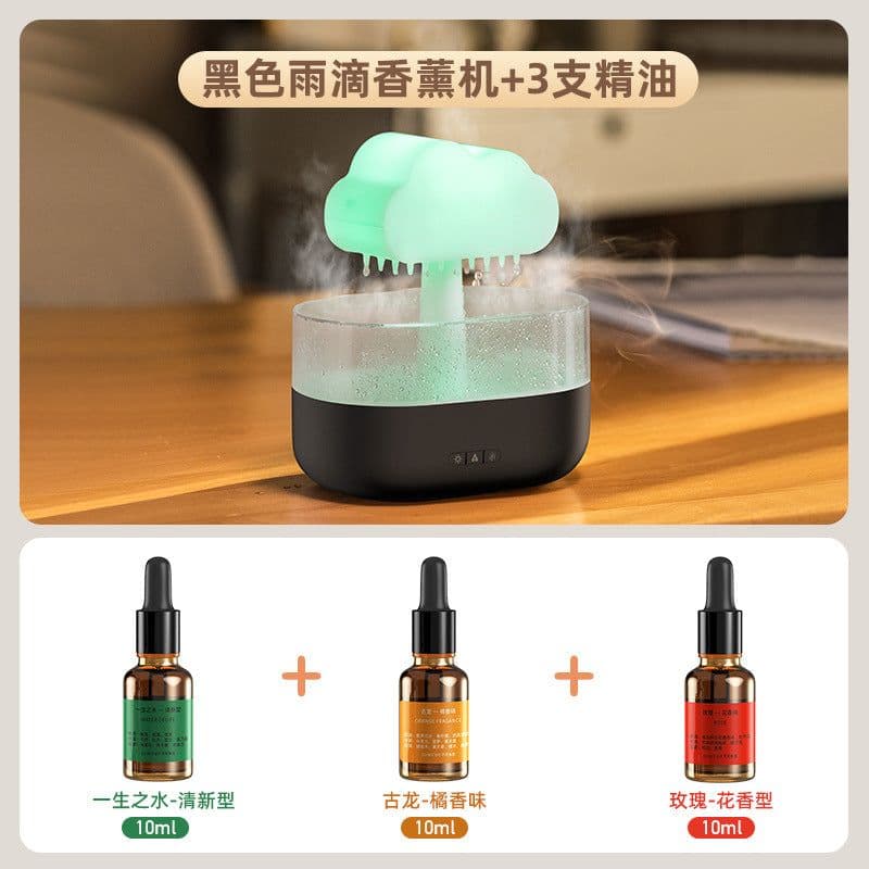 image-Vissko Raindrop Aromatherapy Humidifier USB Night Light